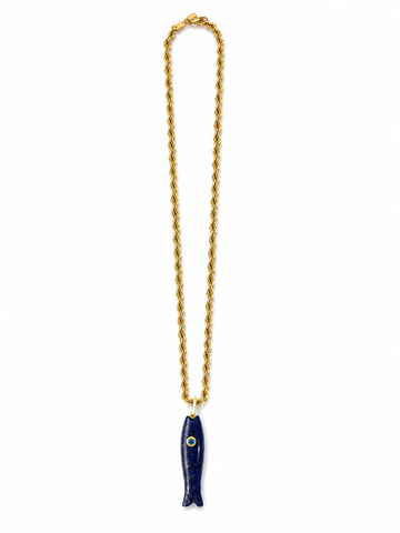 Blue Fish Necklace