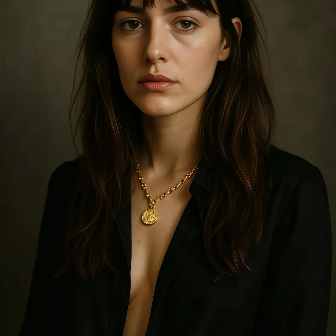 Josephine Recycled Brass Sailor Clasp Chain Necklace