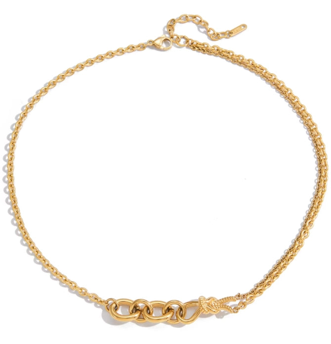 Double Knot Gold Necklace