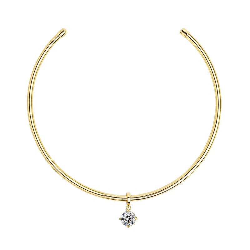 Round Cut Charm Necklace