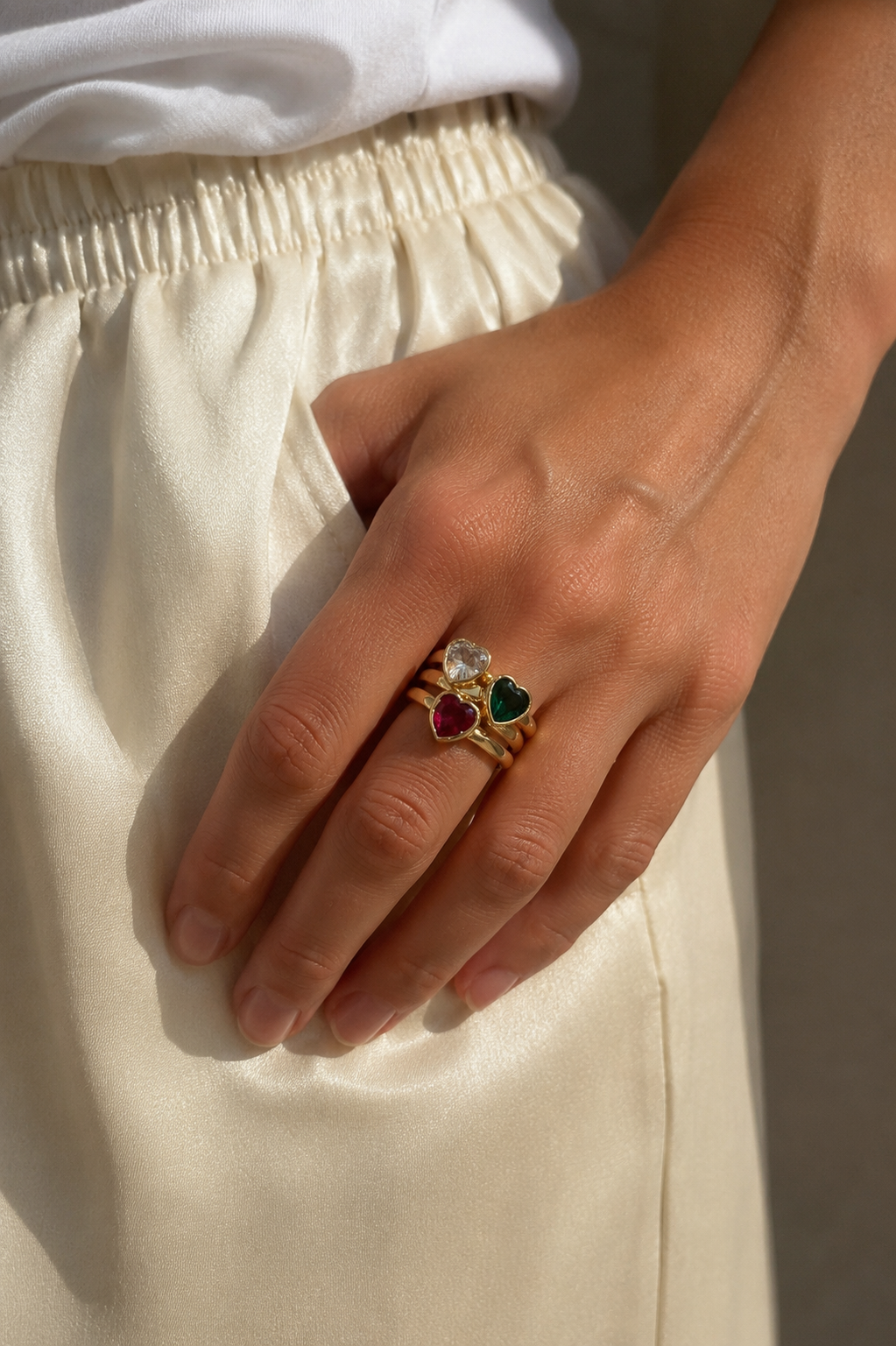 Triple Heart Rings