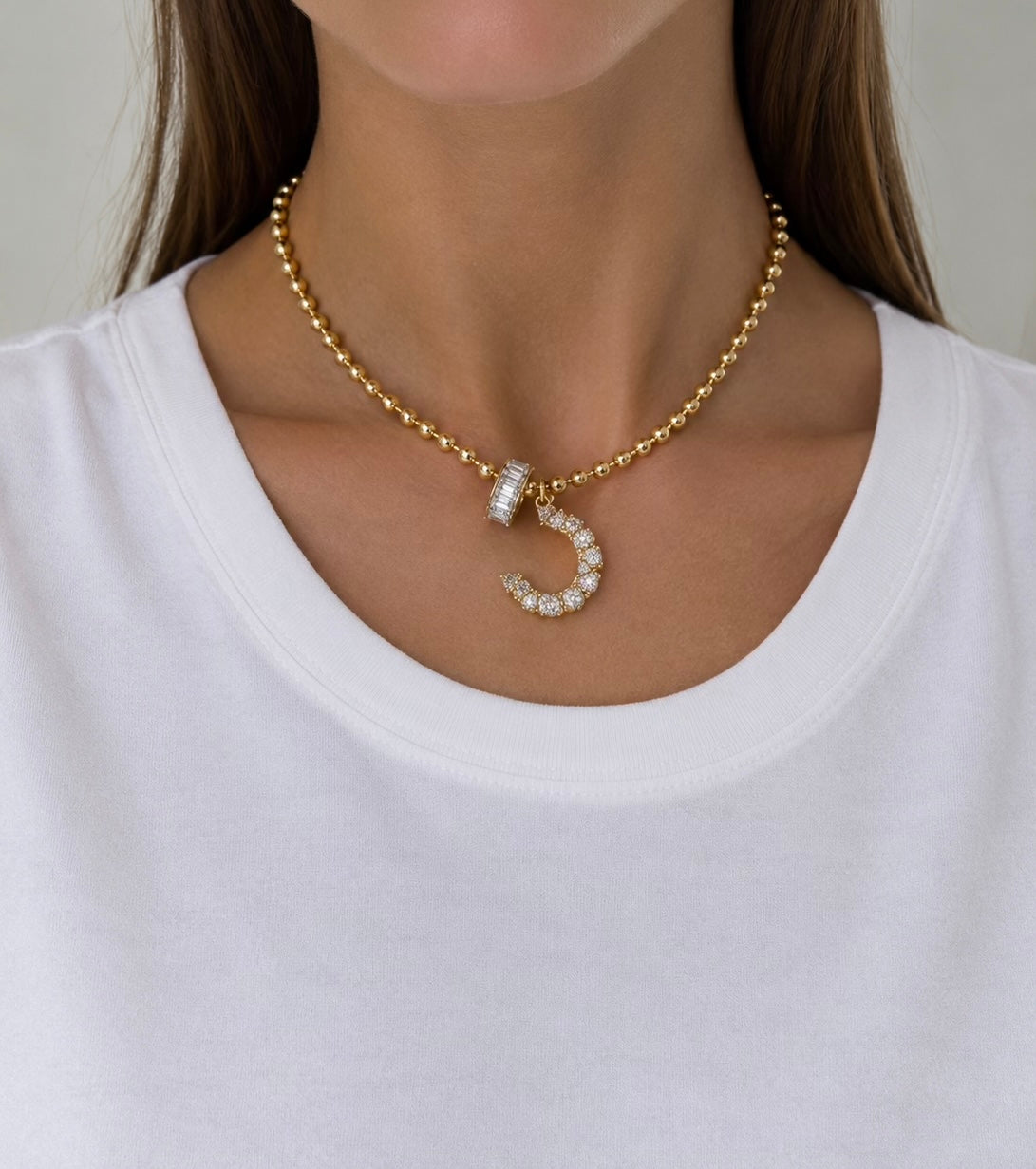Gold Horseshoe Necklace