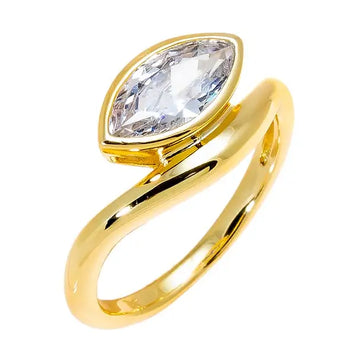 By Adina Eden Marquis Swirl Pinky Ring