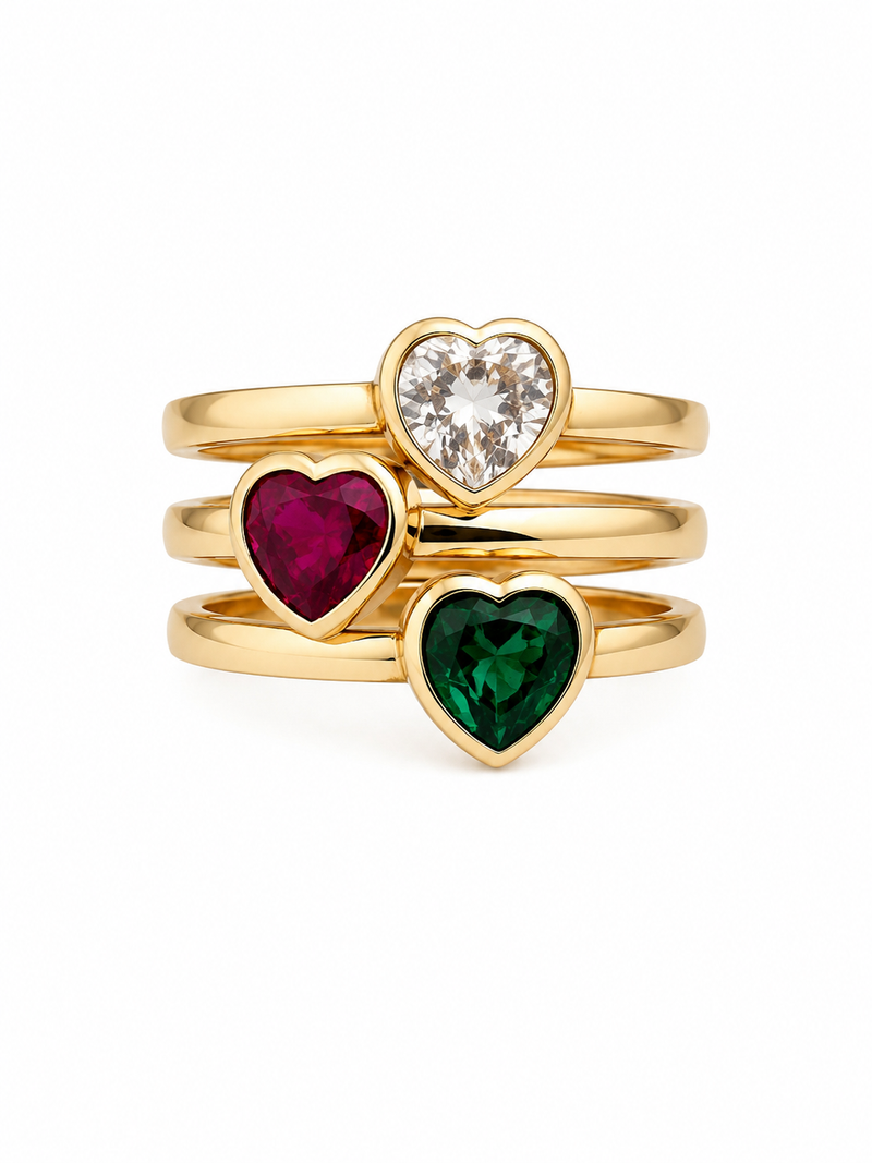 Triple Heart Rings