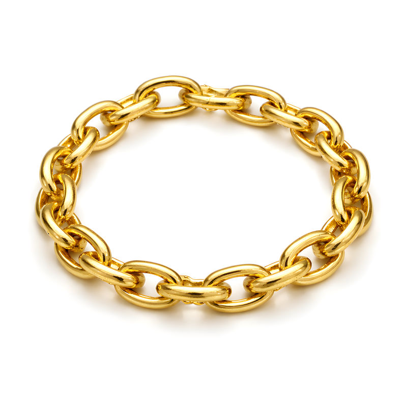 Gold Large Link Bracelet