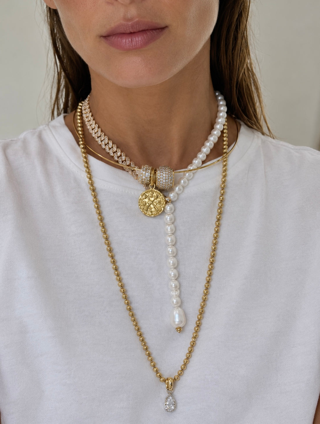 Gold Coin Charm Choker