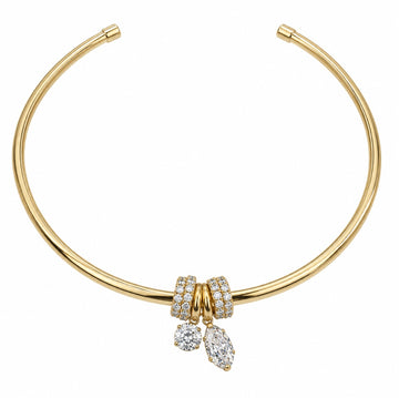 Gold Round Charm Choker