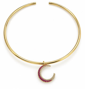 Gold Pink Moon Choker