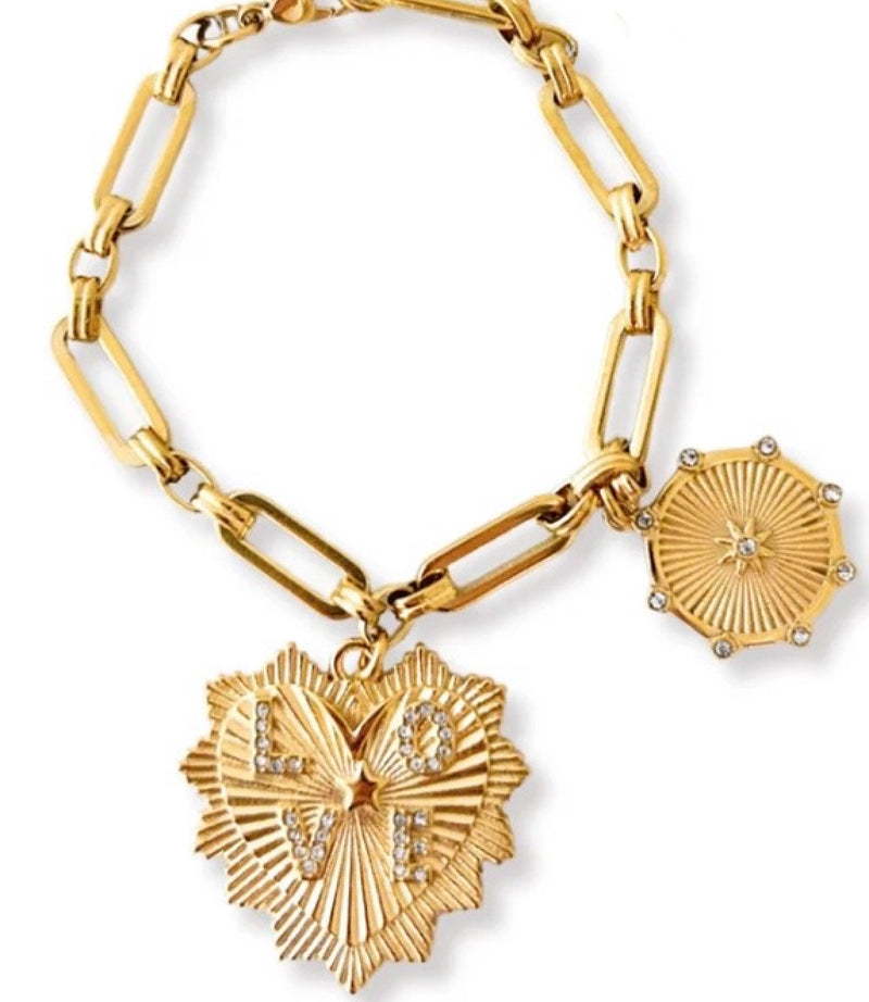 Heart Charm Bracelet