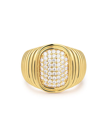 Luv AJ The Pave Oval Bezel Ring