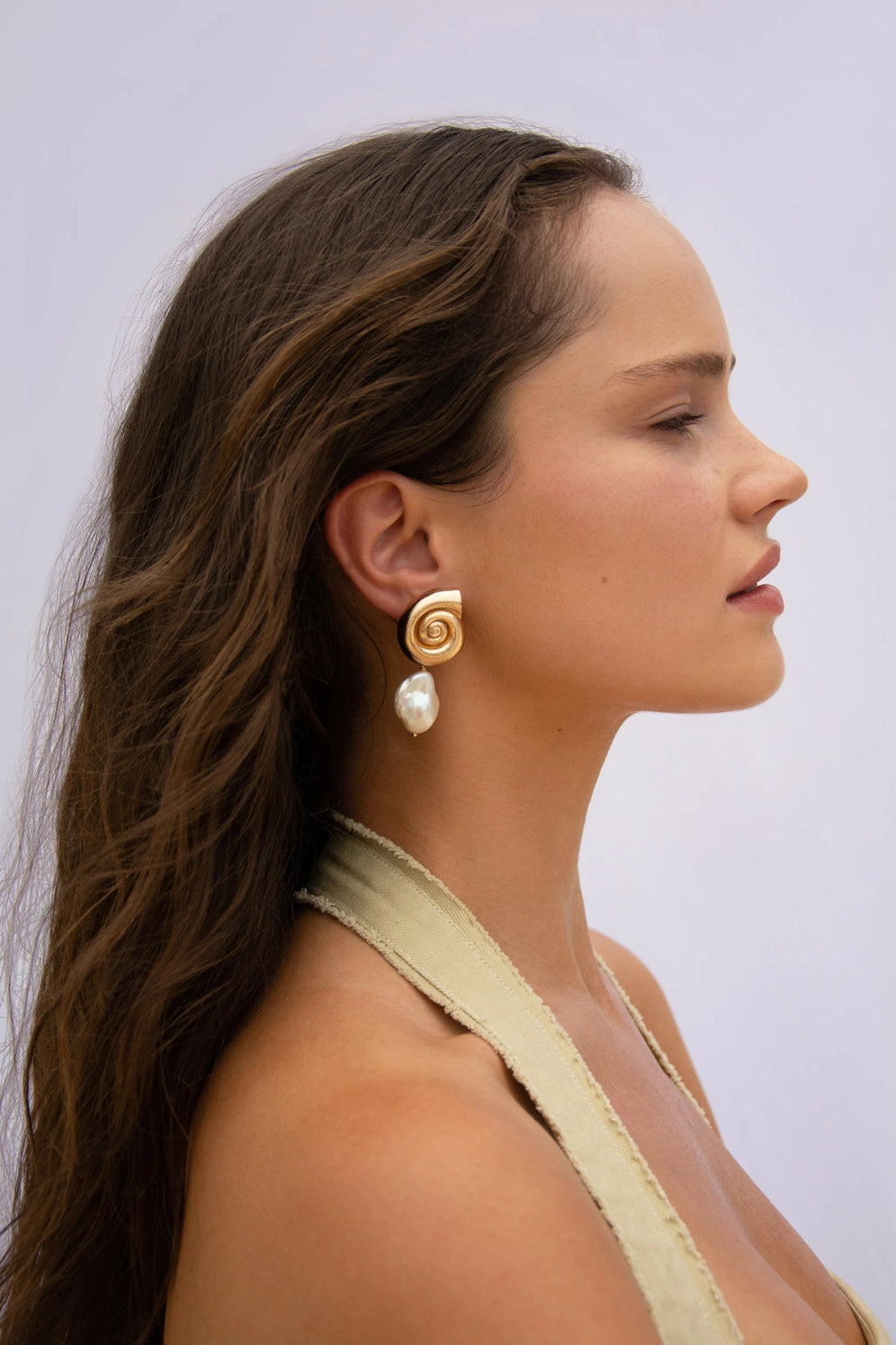 Lili Claspe La Mer Baroque Shell Earrings
