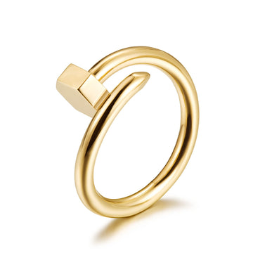 Gold Tone Nail Ring