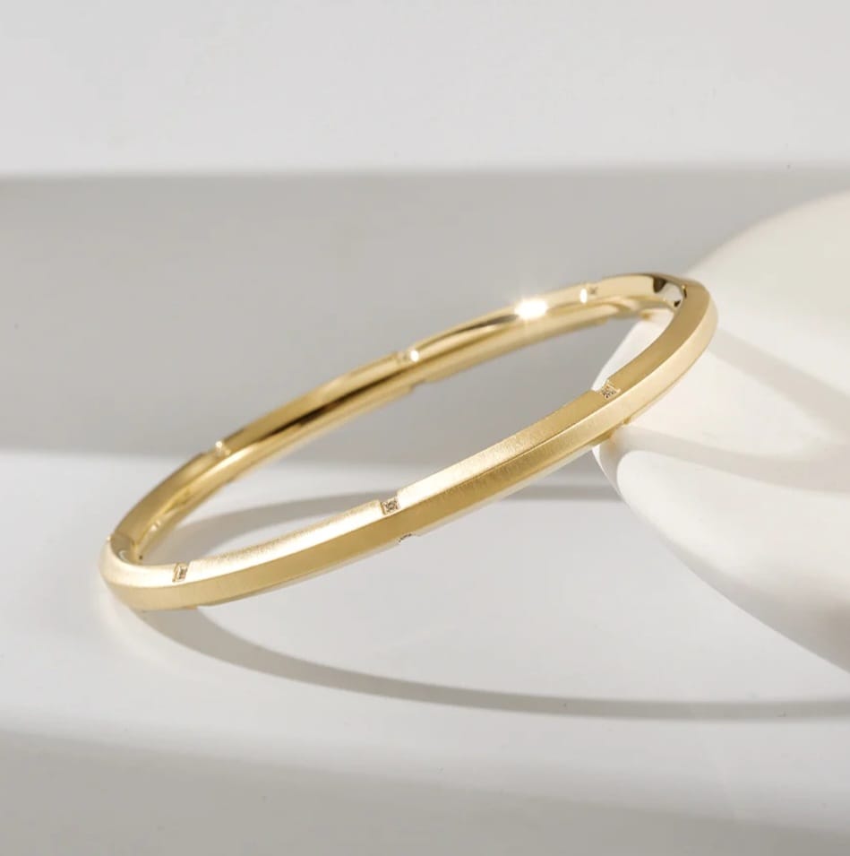 Gold Plated Crystal Bangle