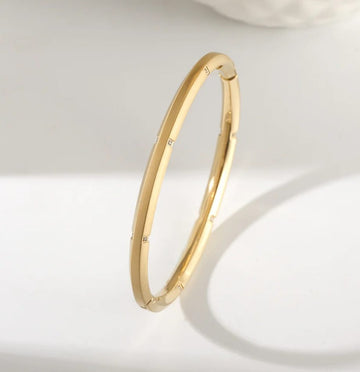 Gold Plated Crystal Bangle