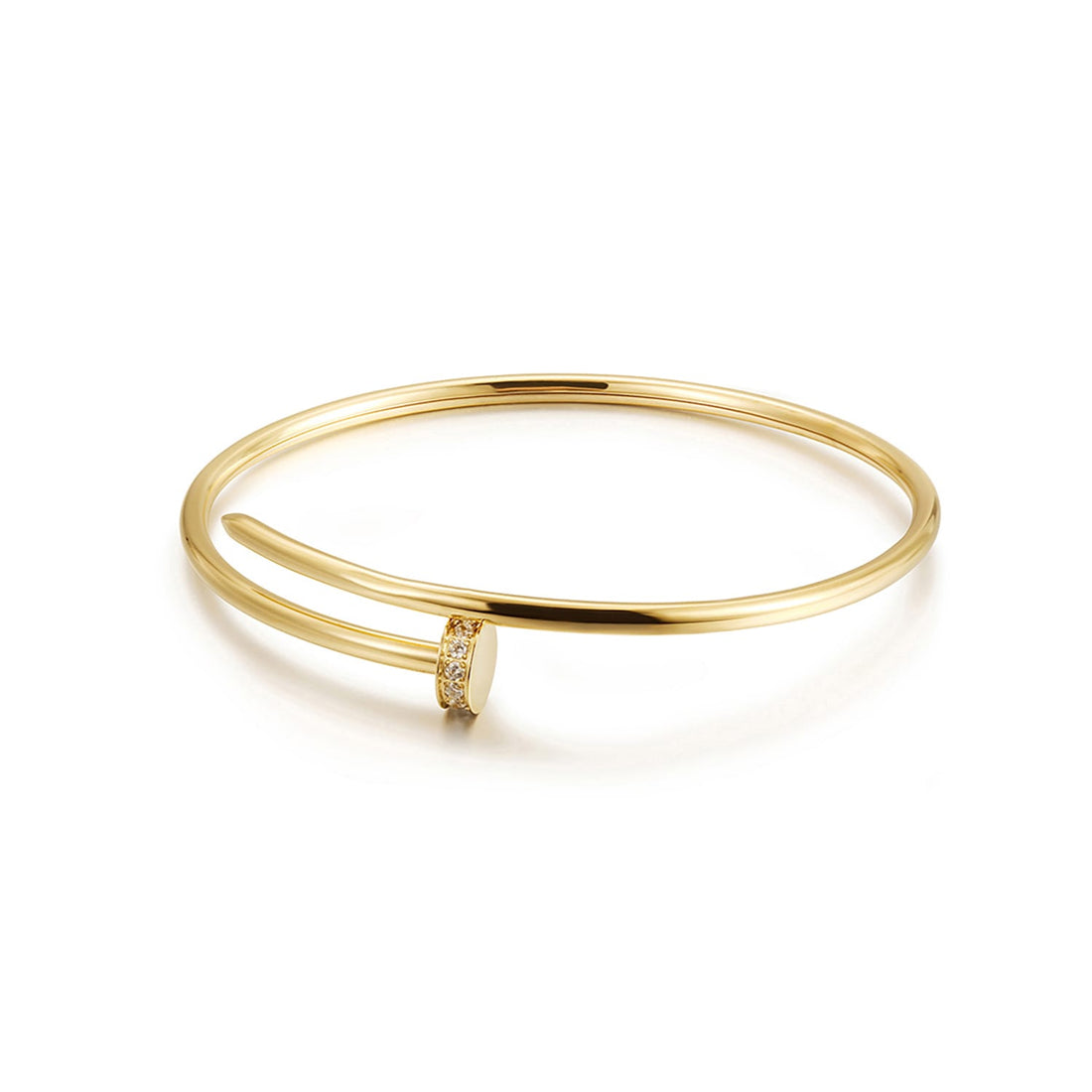 Nail Bracelet with CZ Stones